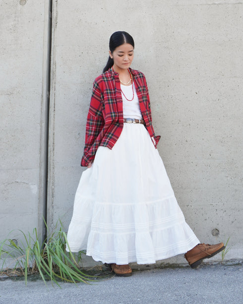 INDIGO Tartan Over Shirt / Red・Blue